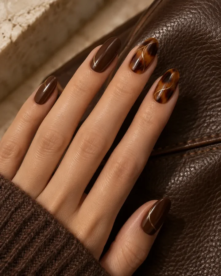 unas marron mocha carey